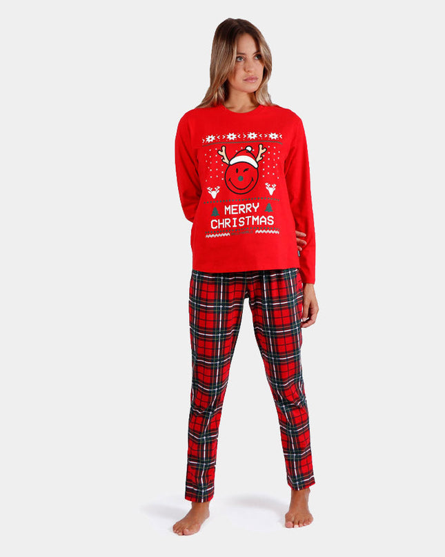 Red Smile Christmas Pajamas for Women