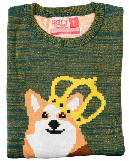 Queen Corgi Dog Lovers Ugly Christmas Sweater