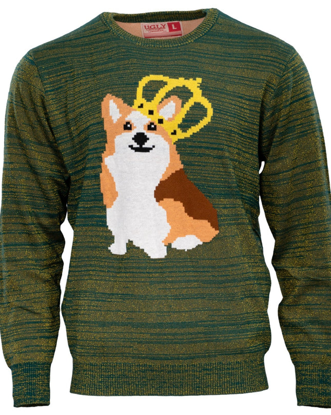 Queen Corgi Dog Lovers Ugly Christmas Sweater