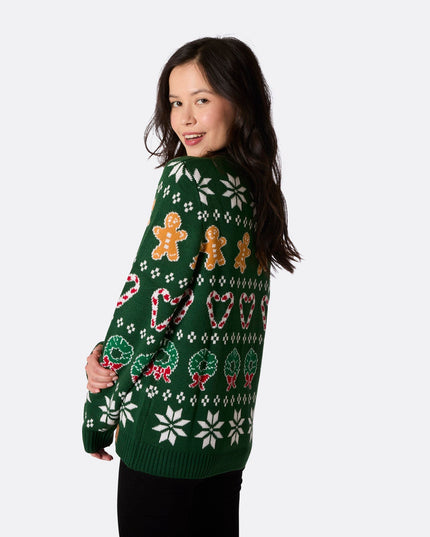 Women's Family Green Christmas Sweater