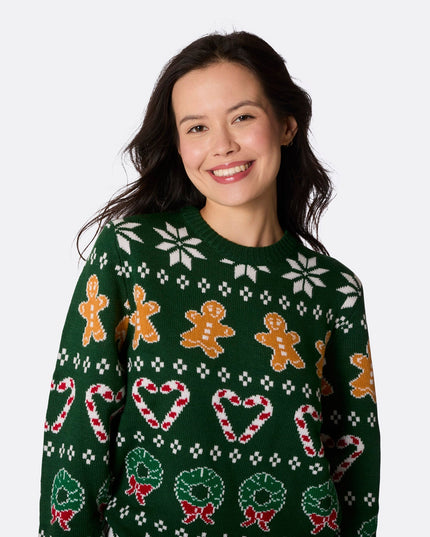Women's Family Green Christmas Sweater