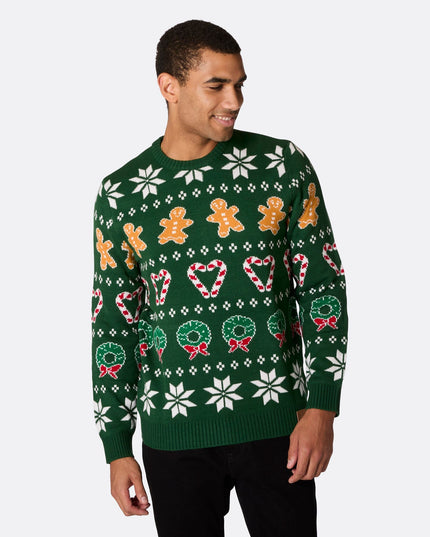 Men's Family Green Christmas Sweater
