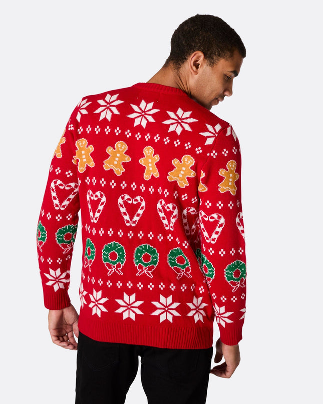 Men's Family Red Christmas Sweater for Festive Gatherings