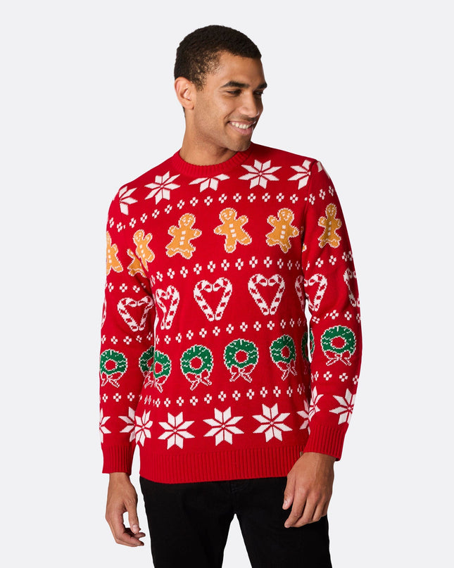 Men's Family Red Christmas Sweater for Festive Gatherings