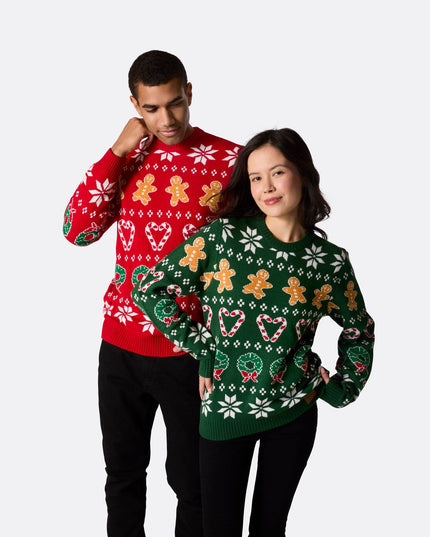 Men's Family Green Christmas Sweater for Holiday Togetherness