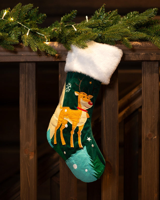 Reindeer Matching Family Christmas Stocking
