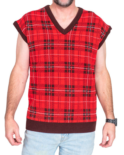 Removable Sleeves Reindeer Antlers Ugly Sweater Vest