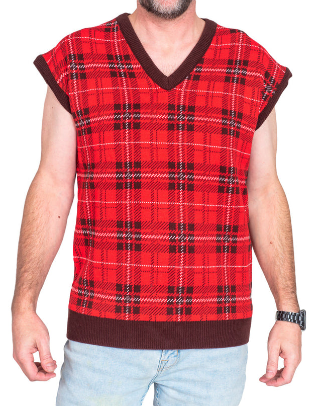 Removable Sleeves Reindeer Antlers Ugly Sweater Vest