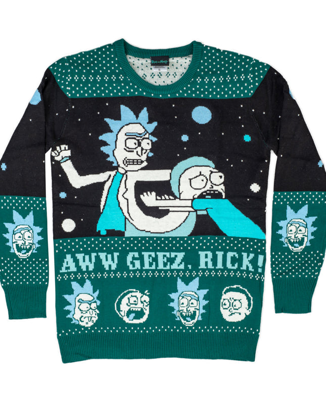 Women's Rick and Morty "Aww Geez, Rick" Ugly Sweater