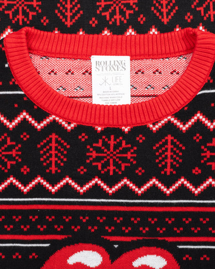 Rolling Stones Lips and Tongue Ugly Christmas Sweater