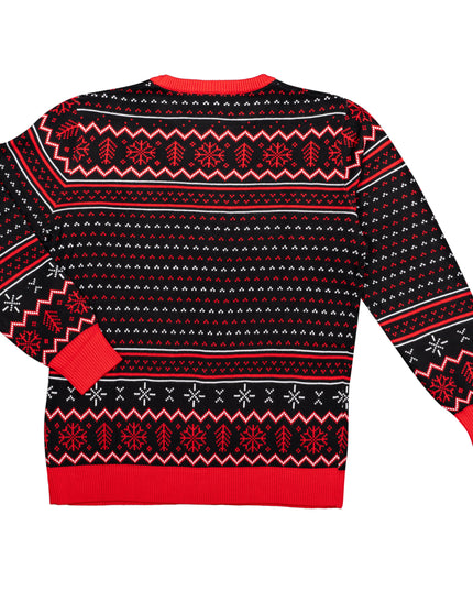 Suéter feo de Navidad de Rolling Stones con labios y lengua