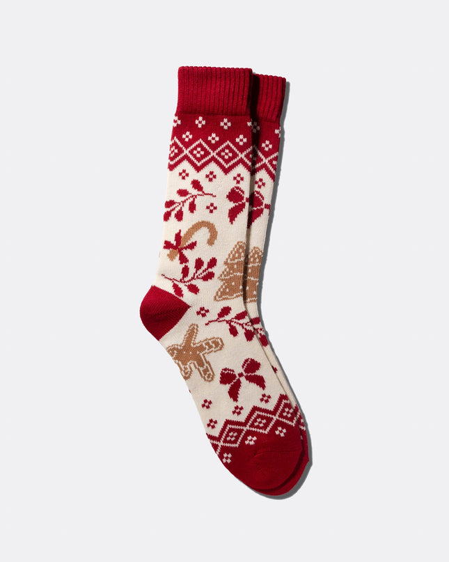 Gingerbread Christmas Knitted Socks