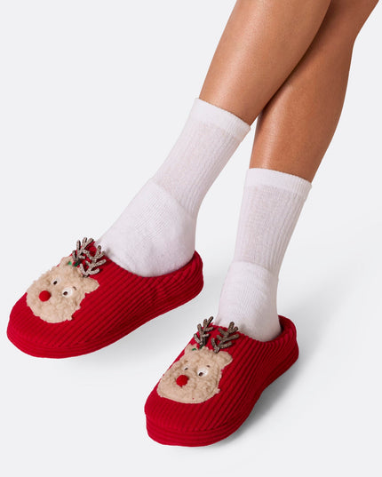 Reindeer Christmas Slippers