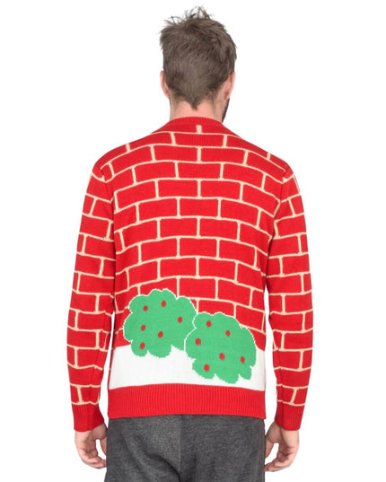 Santa Claus 3D Chimney Climbing Ugly Christmas Sweater