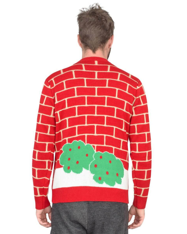 Santa Claus 3D Climbing Chimney Ugly Christmas Sweater