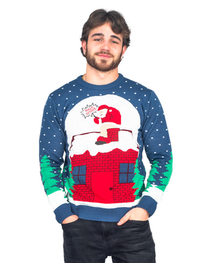 Santa Claus Pooping Chimney Ugly Christmas Sweater