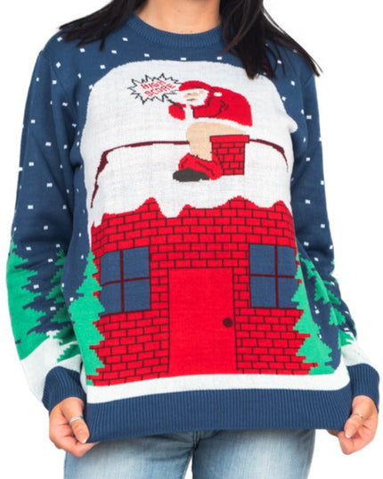 Santa Claus Pooping Chimney Ugly Christmas Sweater