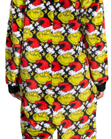 Mono de Pijama con Sombrero de Santa Grinch para Hombres y Mujeres