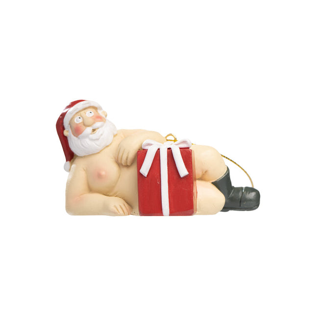 Decoración navideña del gran paquete de Santa