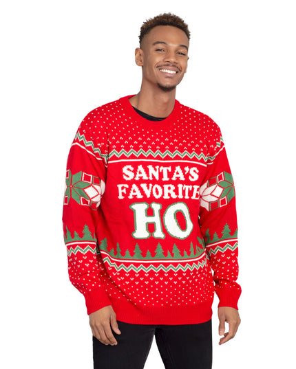 Santa's Favorite Ugly Christmas Sweater with Lights