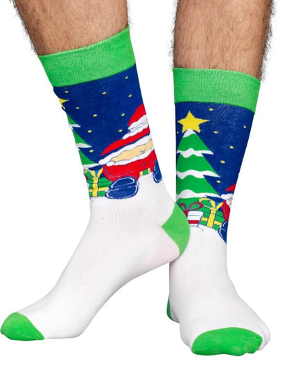 Santa's Butt Crack Ugly Christmas Socks for Adults