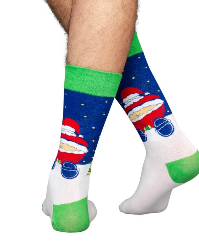Santa's Butt Crack Ugly Christmas Socks for Adults