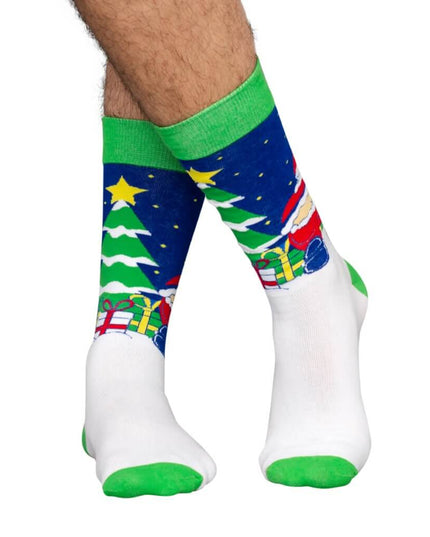Santa's Butt Crack Ugly Christmas Socks for Adults