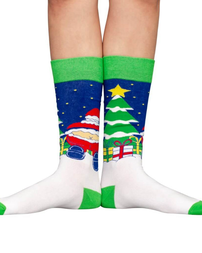 Santa's Butt Crack Ugly Christmas Socks for Adults