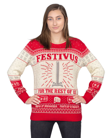 Women's Festivus Seinfeld Ugly Christmas Sweater