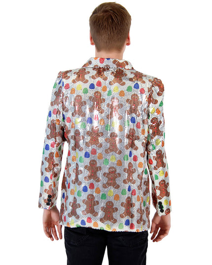 Sequin Gingerbread Man Blazer Jacket