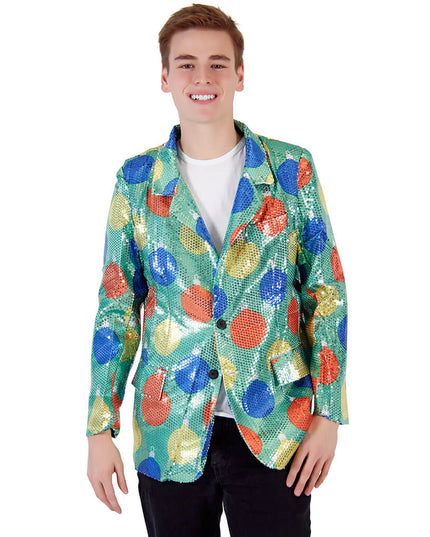 Sequin Ornaments Ugly Christmas Blazer Jacket