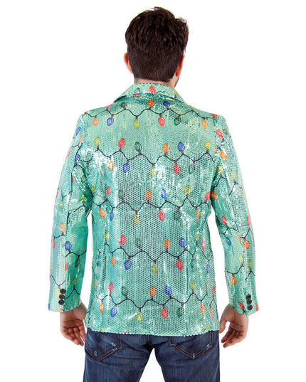 Sequin Christmas Lights Blazer Jacket