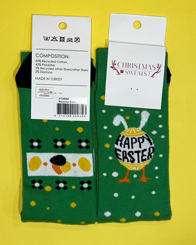 Cute Green Easter Socks