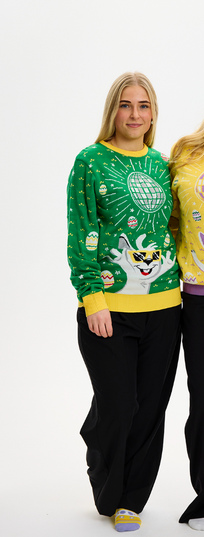 Disco Easter Sweater Green - Women's Edition