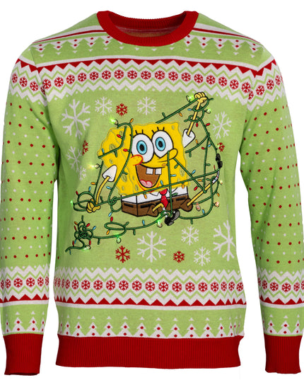 Spongebob Sammenfiltret LED Lygter Sweater