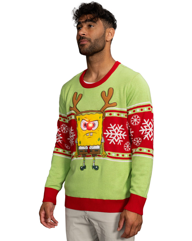 Spongebob LED Reindeer Nose Sweater