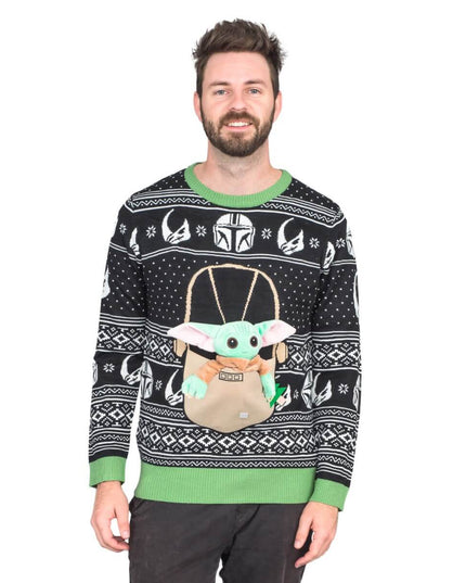 Star Wars Baby Yoda Ugly Christmas Sweater with Lights