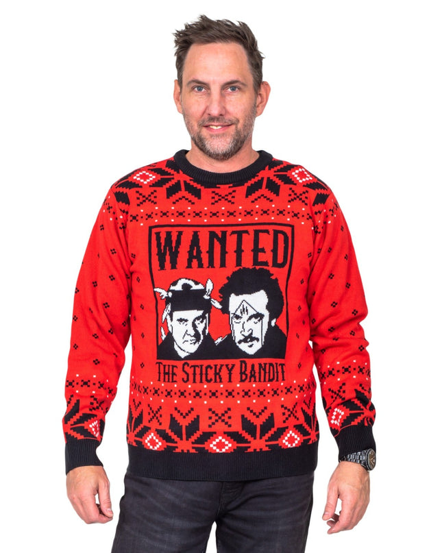 Sticky Bandits 1980s Funny Ugly Christmas Sweater