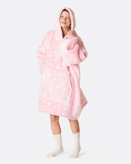 Glødende Stjerner Pink HappyHoodie