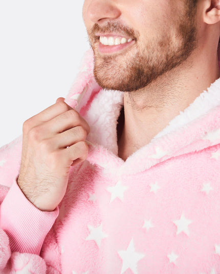 Glødende Stjerner Pink HappyHoodie