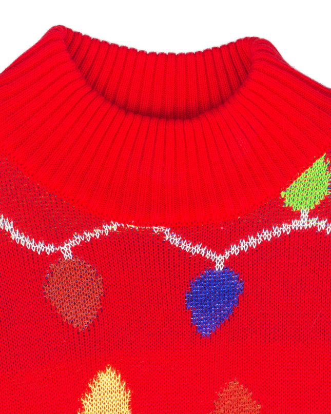 String Lights Women's Christmas Sweater Dress