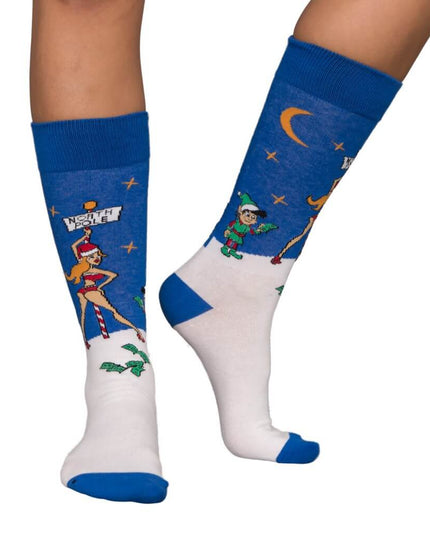 Stripper Pole Ugly Christmas Socks