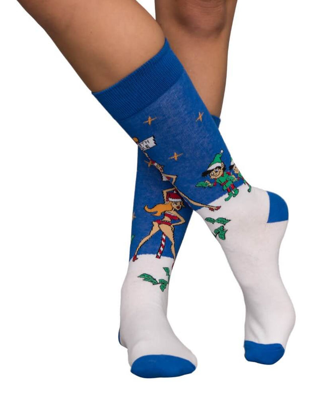 Stripper Pole Ugly Christmas Socks