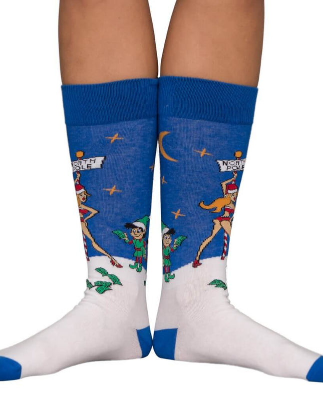 Stripper Pole Ugly Christmas Socks
