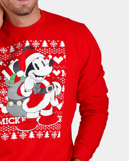 Sudadera Navideña para Hombres Diseño Mickey Mouse