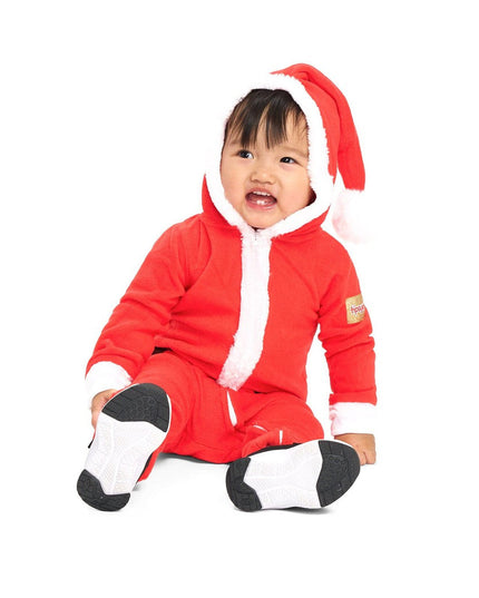 Baby Piges Santa Jumpsuit Med Pels
