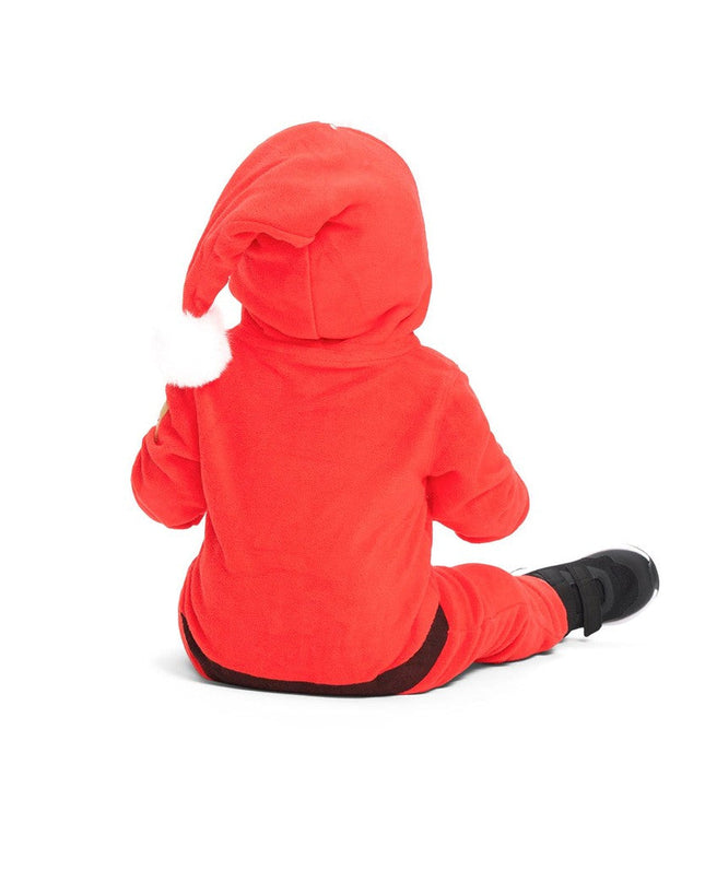 Baby Girl's Santa Jumpsuit With Fur