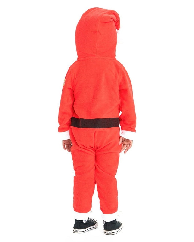 Toddler Boy's Santa Jumpsuit With Fur