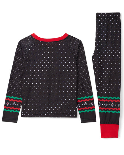 Baby Girl's Fair Isle Rudolph Crew Neck Pajama Set