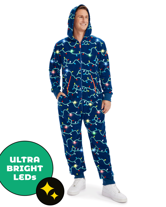 Men's String of Lights Light Up Jumpsuit